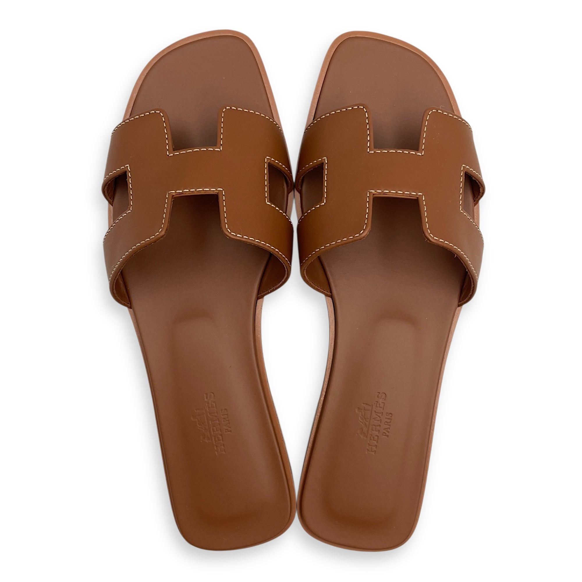 Oran 37.5 Gold Sandals in Calfskin