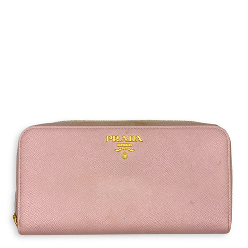 Zippy Long  Pale Pink  Wallet in Saffiano Leather Gold hardware CL2509-15420 1