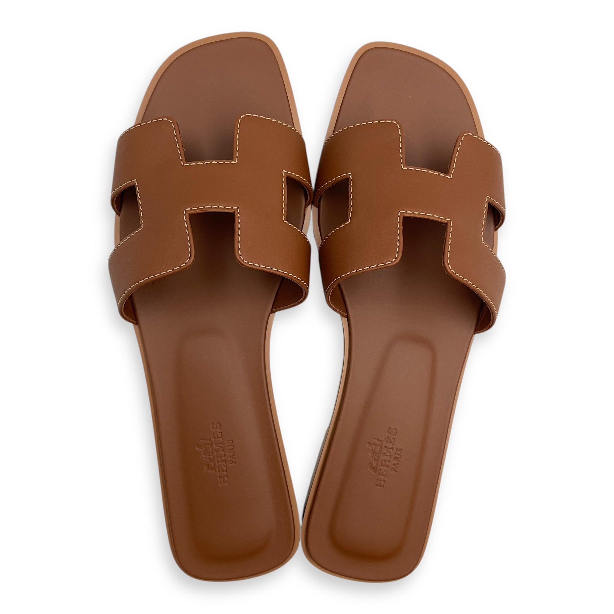 Oran 39 Gold Sandals in Calfskin