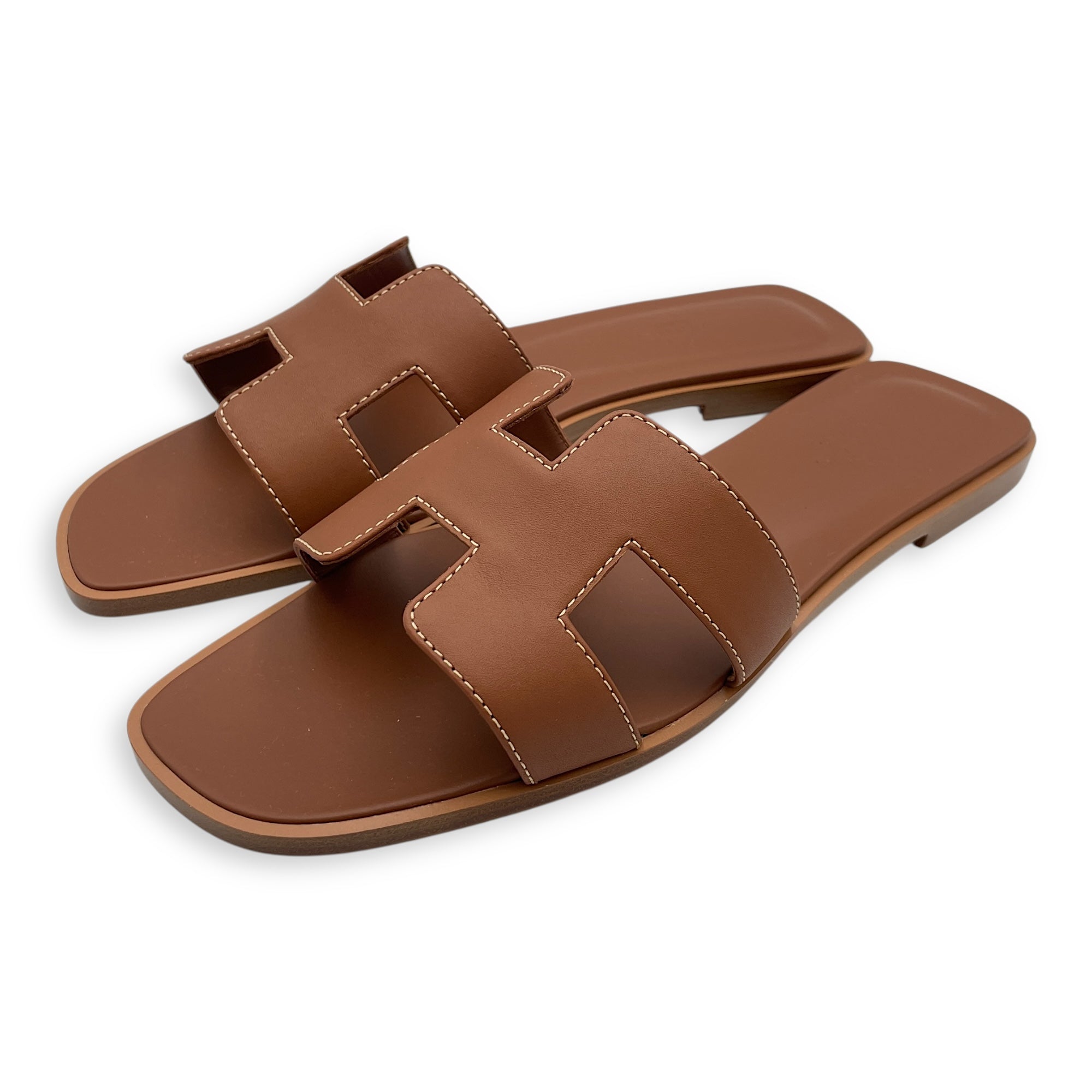 Oran 39 Gold Sandals in Calfskin