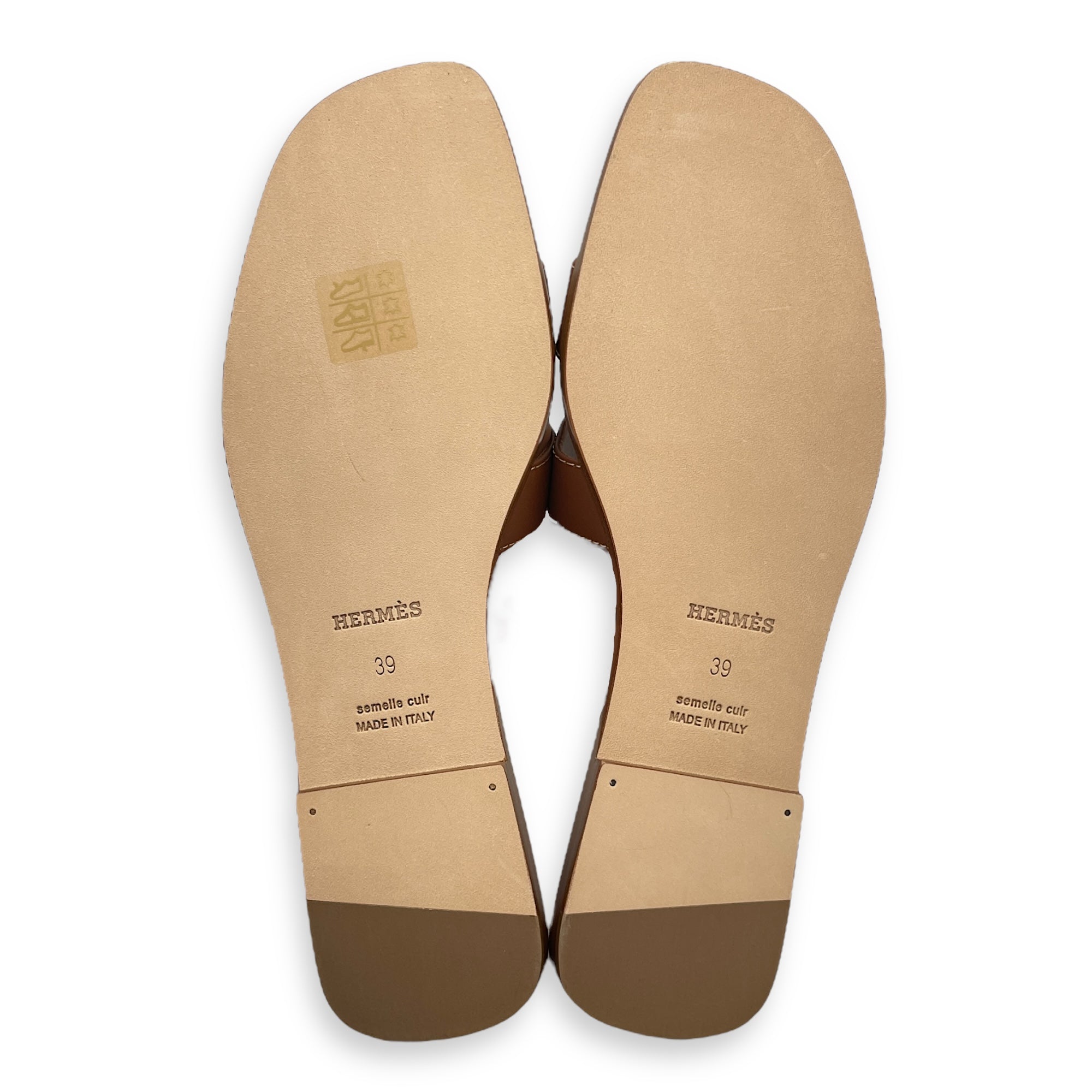Oran 39 Gold Sandals in Calfskin