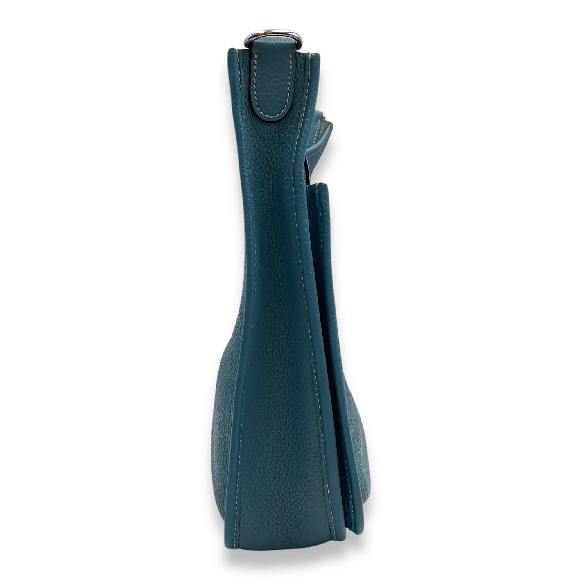 Evelyne III PM Blue Jean in Clemence, Palladium hardware