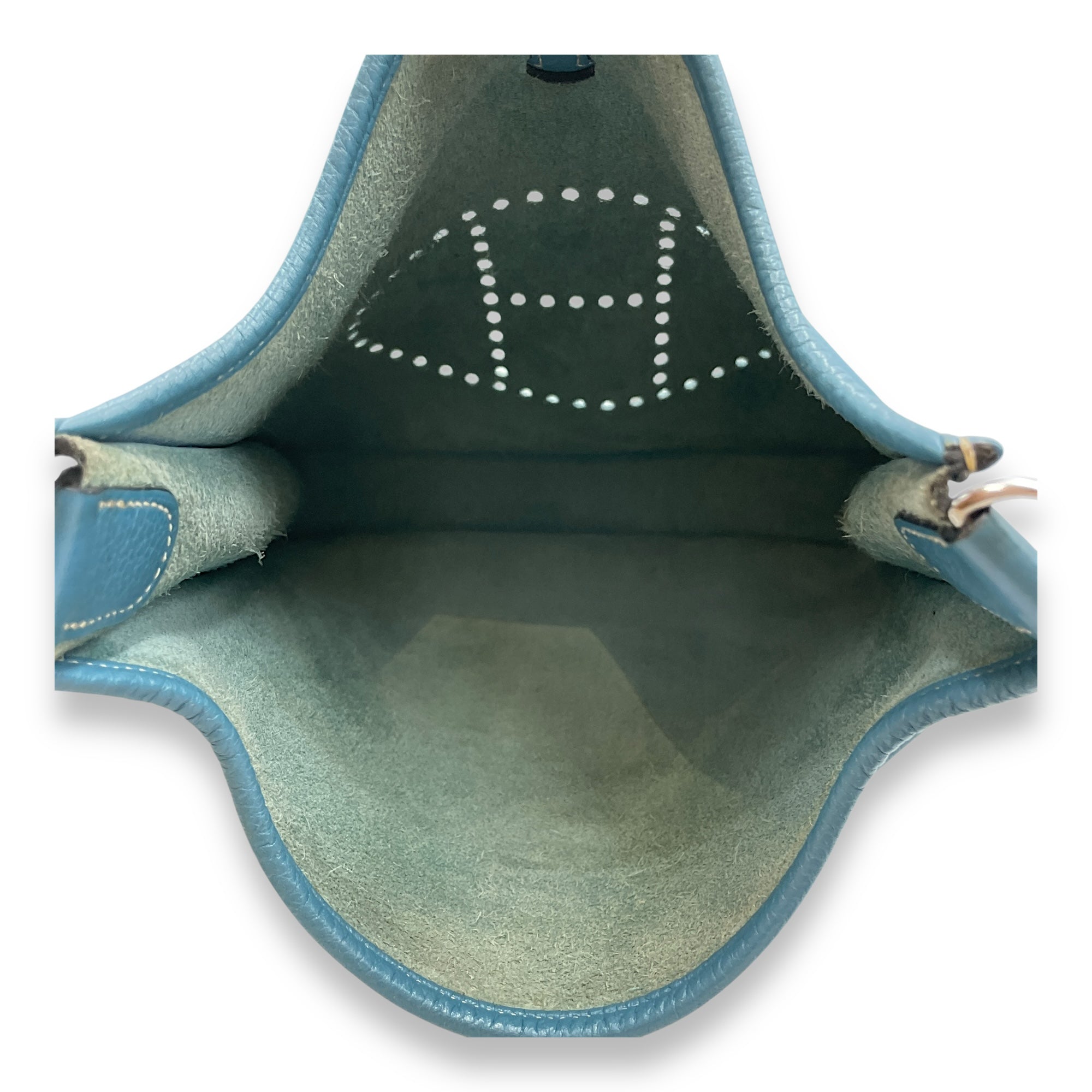 Evelyne III PM Blue Jean in Clemence, Palladium hardware
