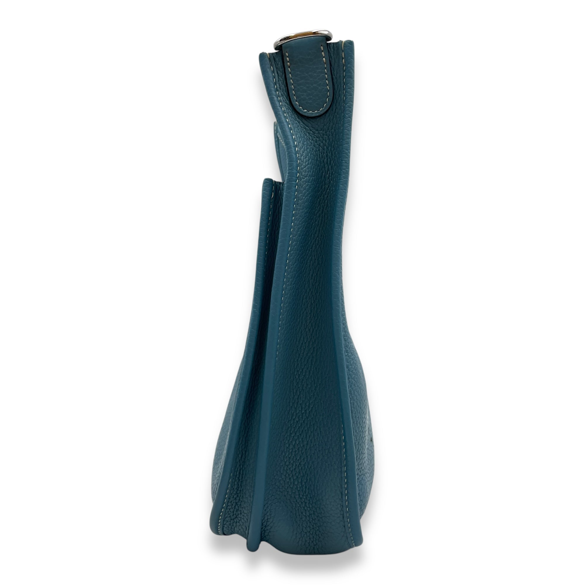 Evelyne III PM Blue Jean in Clemence, Palladium hardware