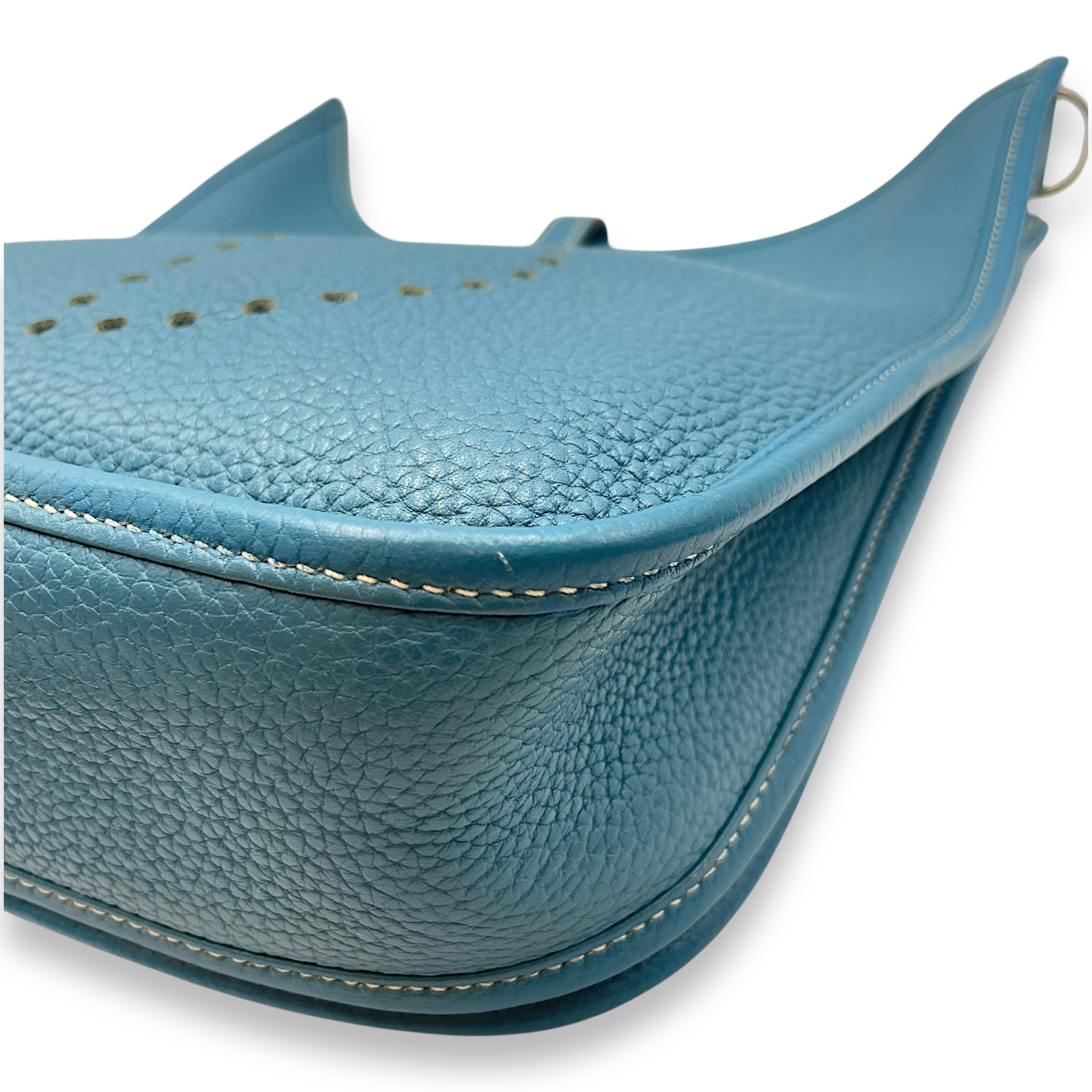 Evelyne III PM Blue Jean in Clemence, Palladium hardware