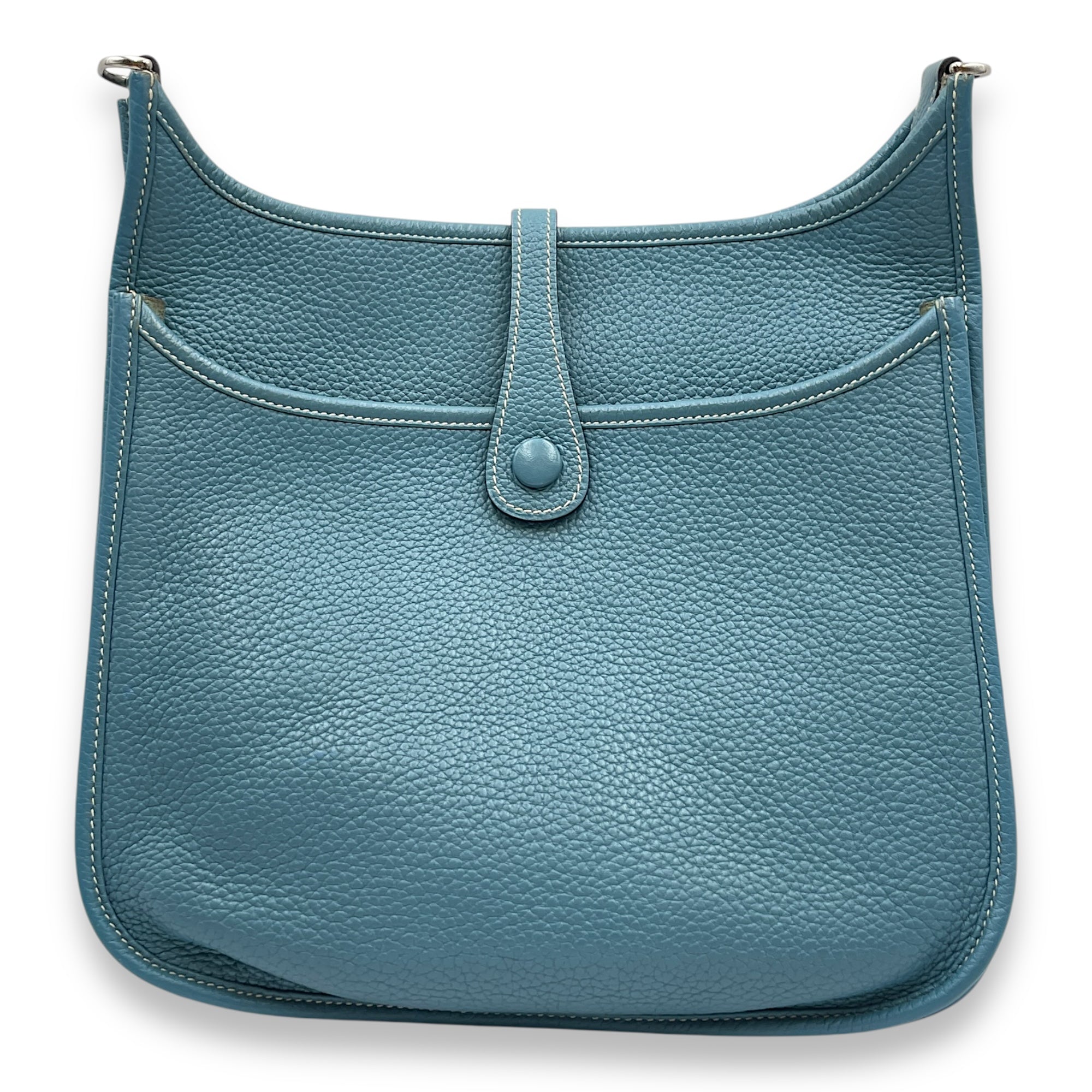 Evelyne III PM Blue Jean in Clemence, Palladium hardware