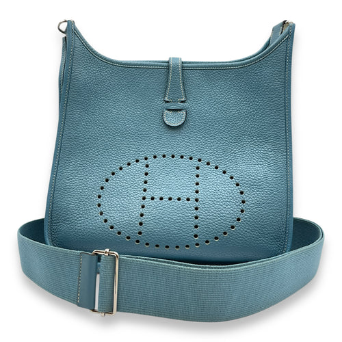 Evelyne III PM Blue Jean in Clemence, Palladium hardware