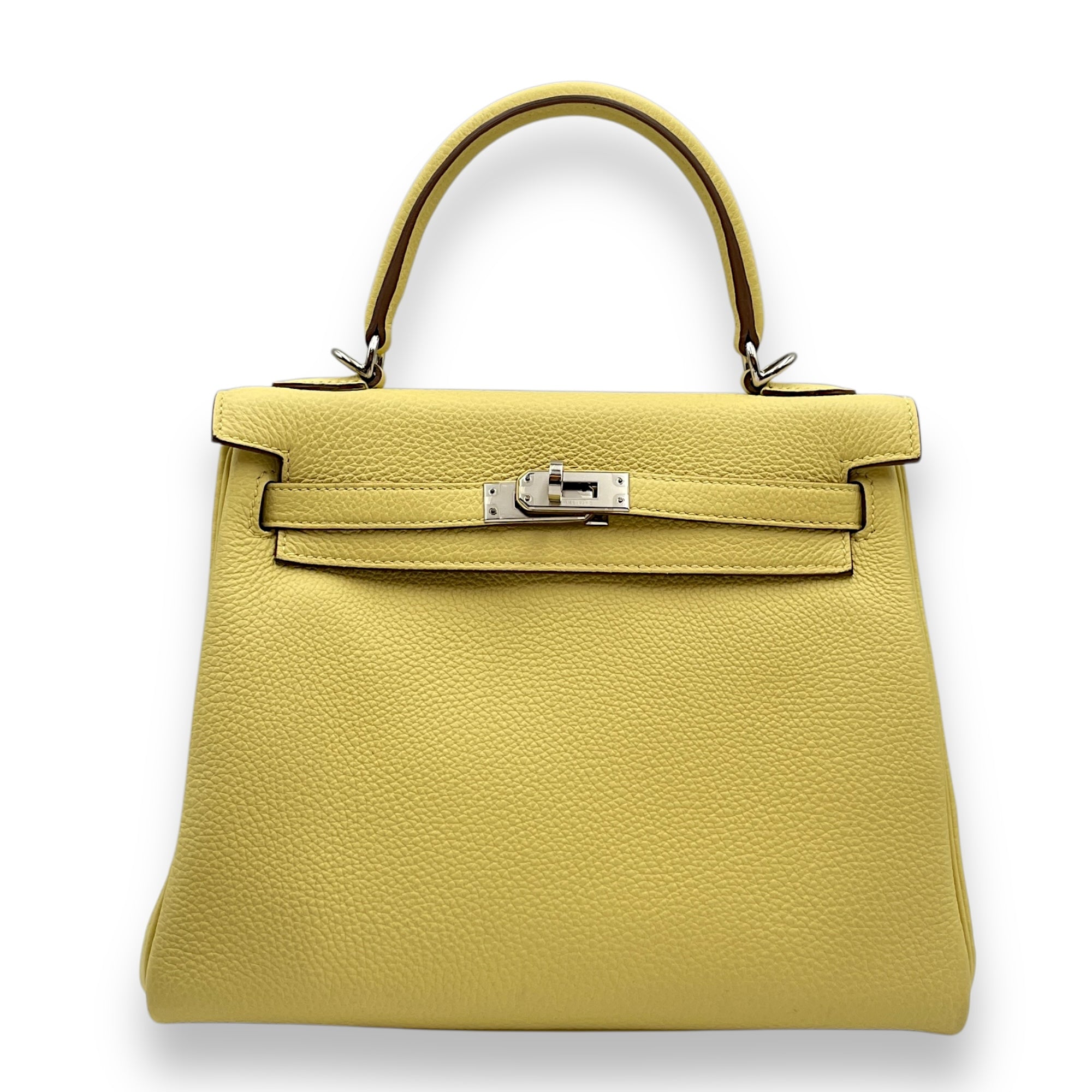 Kelly 25 Jaune Poussin in Togo, Palladium hardware