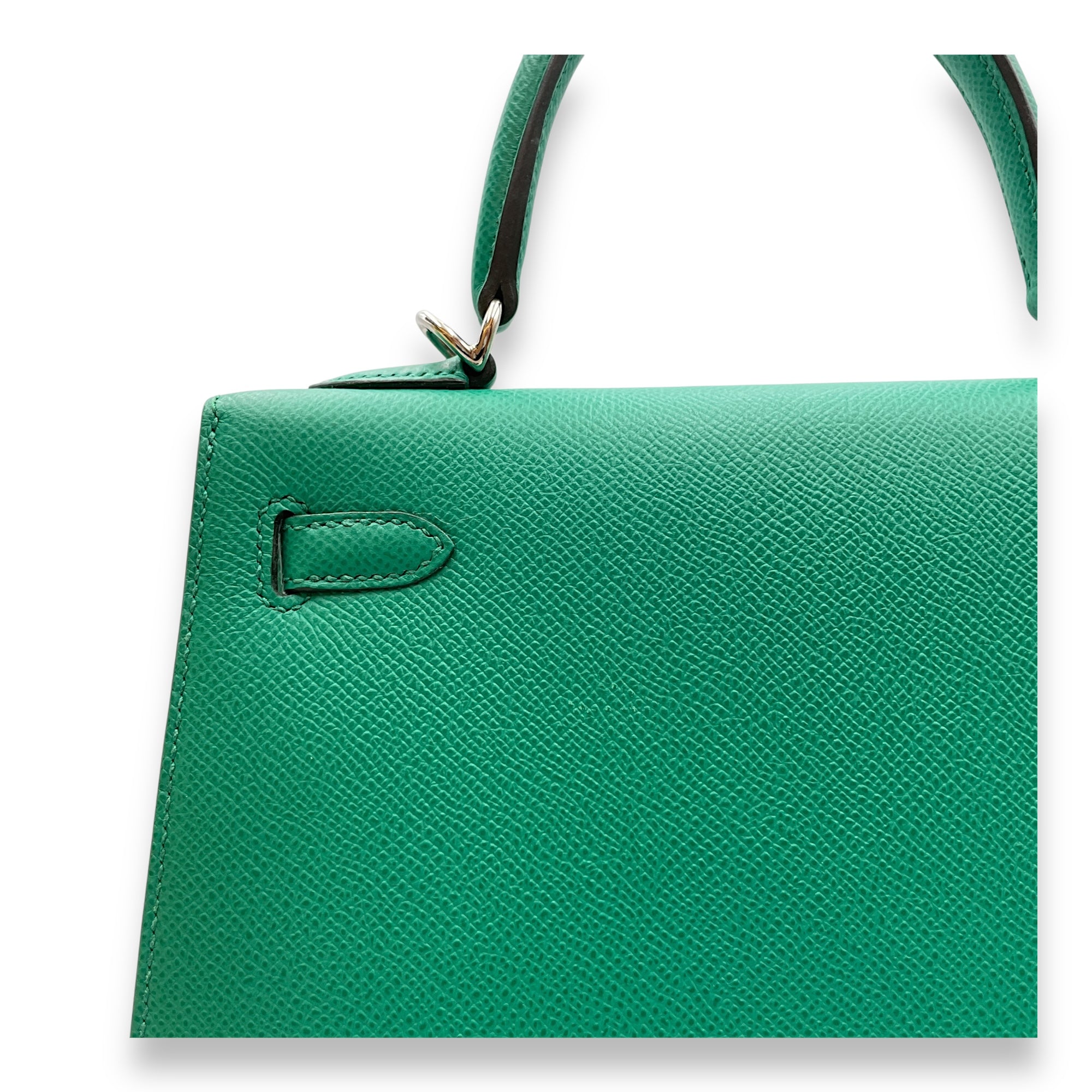 Sellier Kelly 25 Vert Jade in Epsom, Palladium hardware
