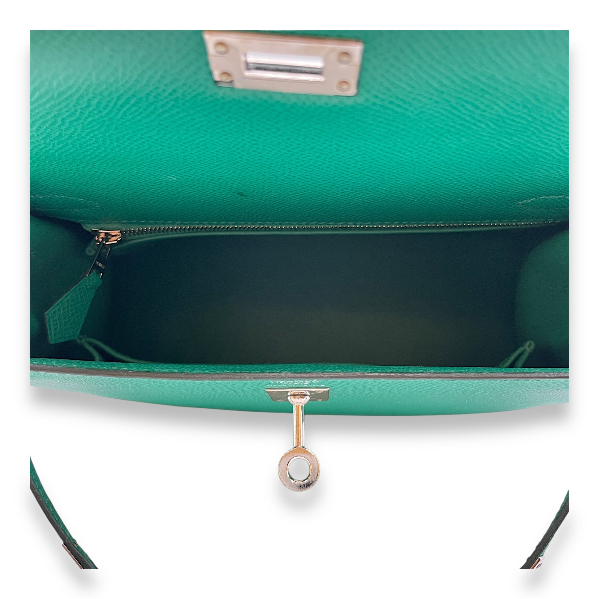 Sellier Kelly 25 Vert Jade in Epsom, Palladium hardware
