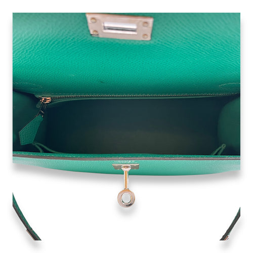 Sellier Kelly 25 Vert Jade in Epsom, Palladium hardware