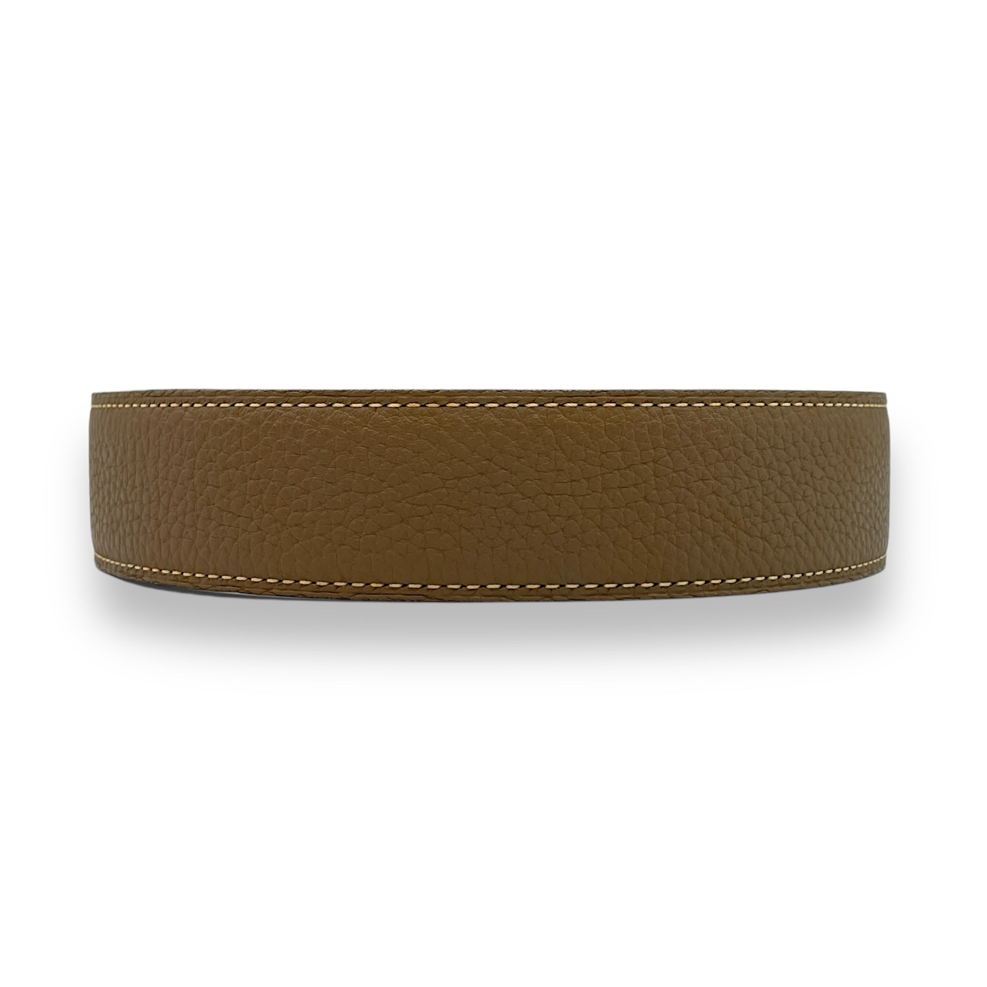H 32mm x 80cmm Etoupe/Black Belt Kit in Togo/Box