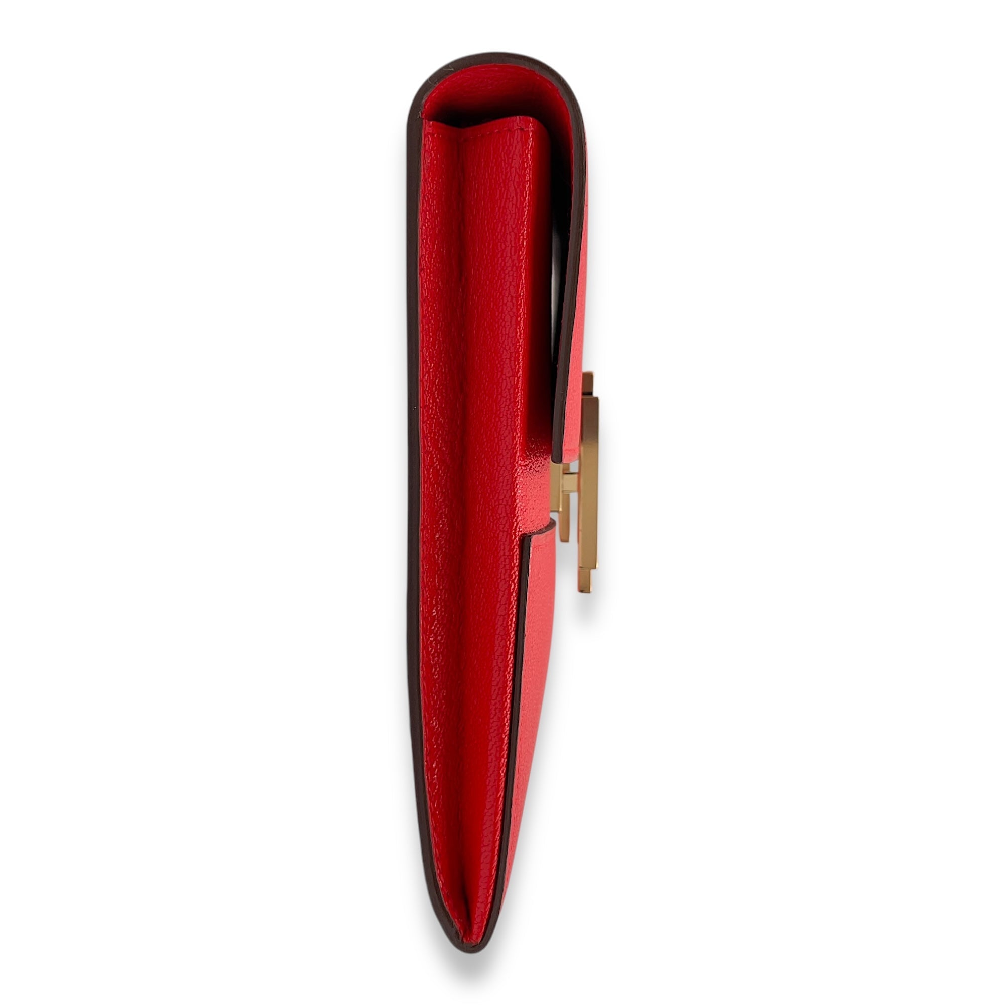 Cinhetic to Go Rouge De Coeur Crossbody Bag in Chevre Mysore Permabrass hardware