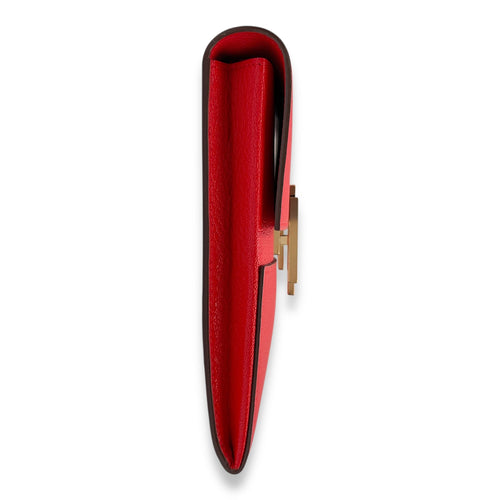 Cinhetic to Go Rouge De Coeur Crossbody Bag in Chevre Mysore Permabrass hardware