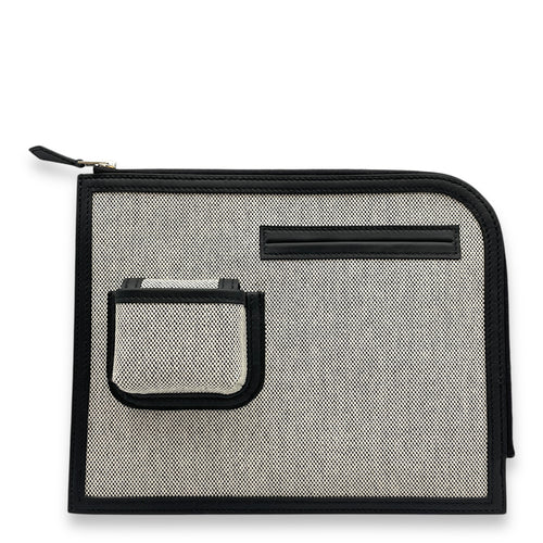 Cargo Voyage Black Pochette in Swift, Palladium hardware