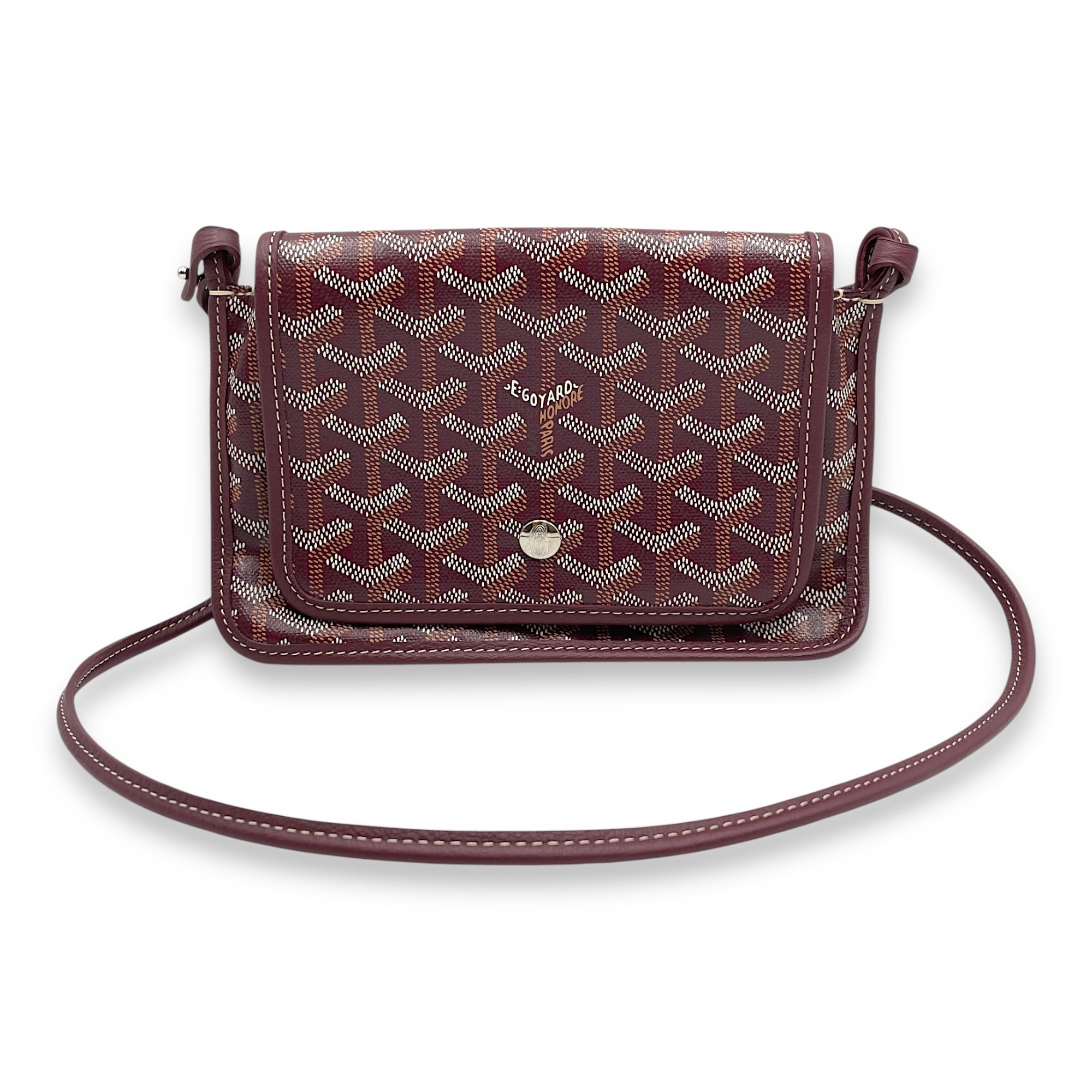 Plummet Pocket Wallet Red Crossbody Bag in Canvas, Silver hardware