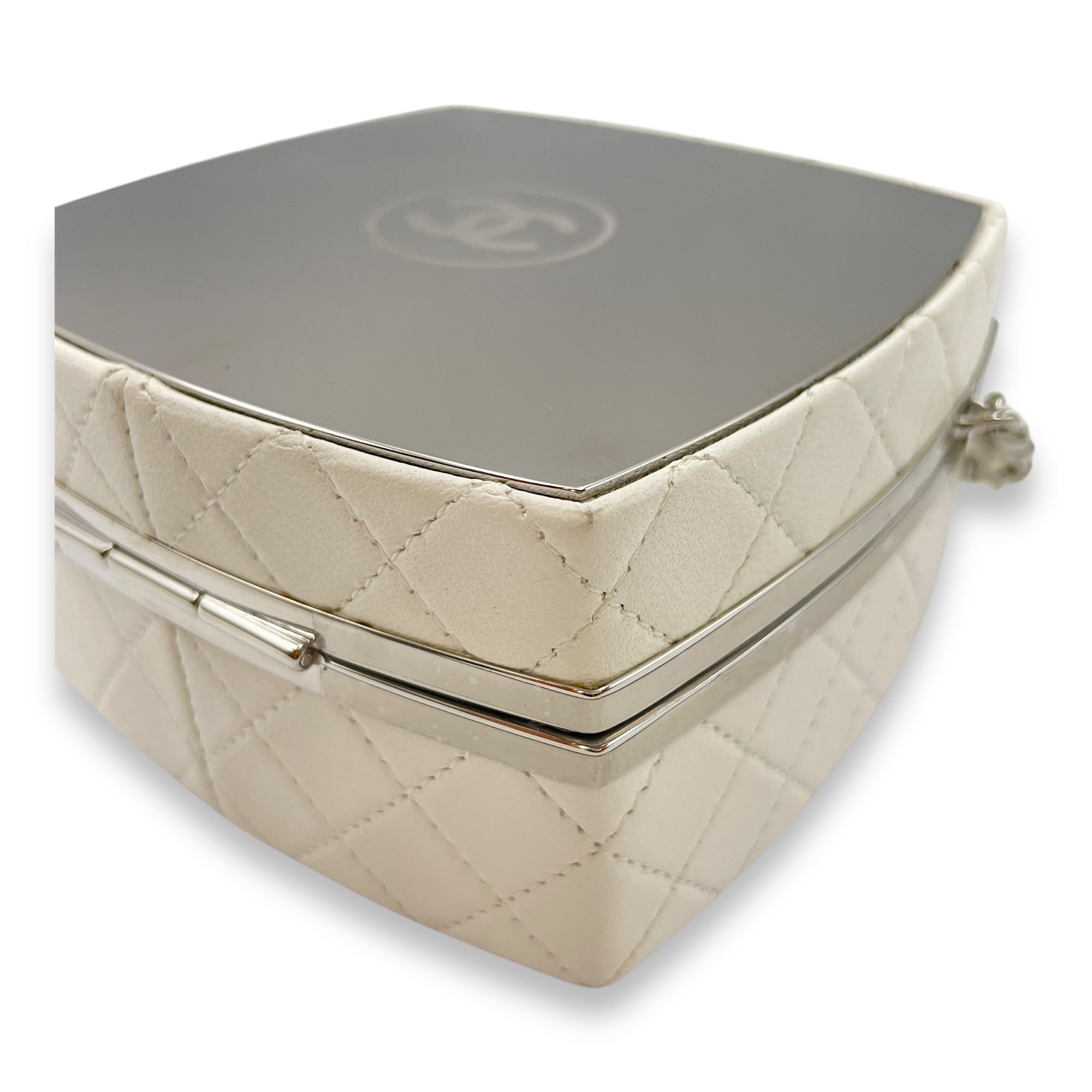 Plexiglass Beauty Box  Silver Hardware  Vanity Bag in Goat Leather CL2509-15462 8