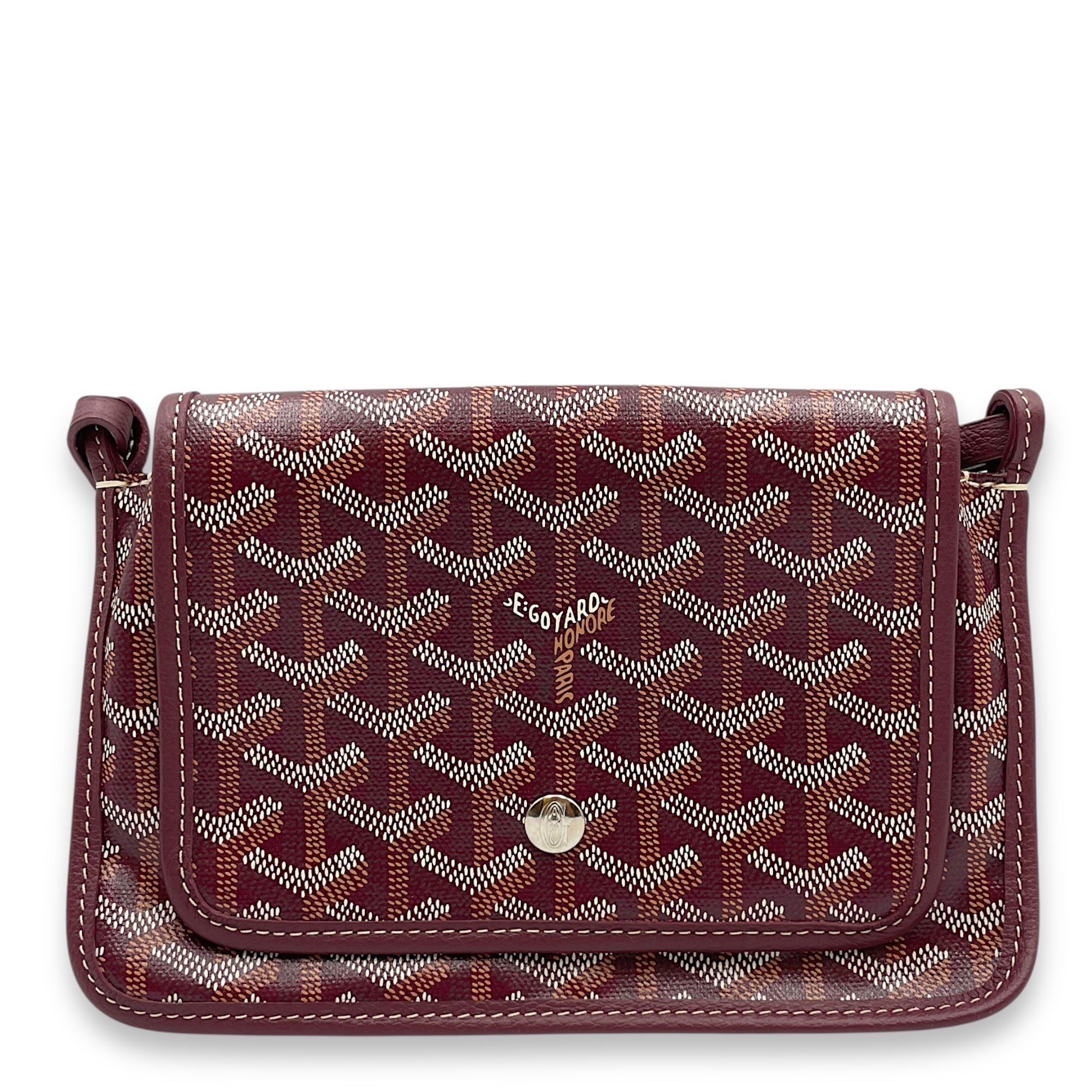 Plummet Pocket Wallet Red Crossbody Bag in Canvas, Silver hardware
