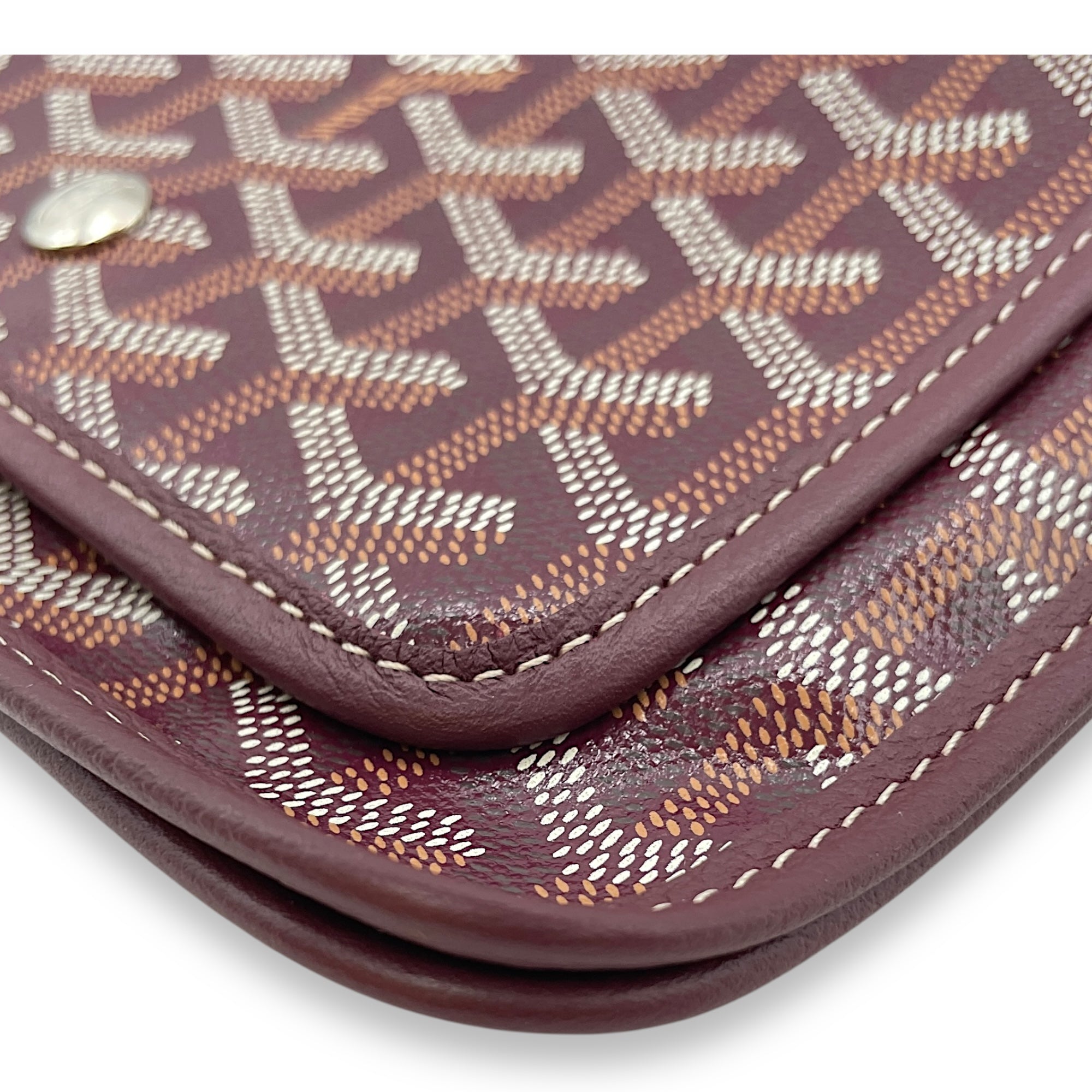 Plummet Pocket Wallet Red Crossbody Bag in Canvas, Silver hardware
