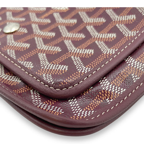 Plummet Pocket Wallet Red Crossbody Bag in Canvas, Silver hardware