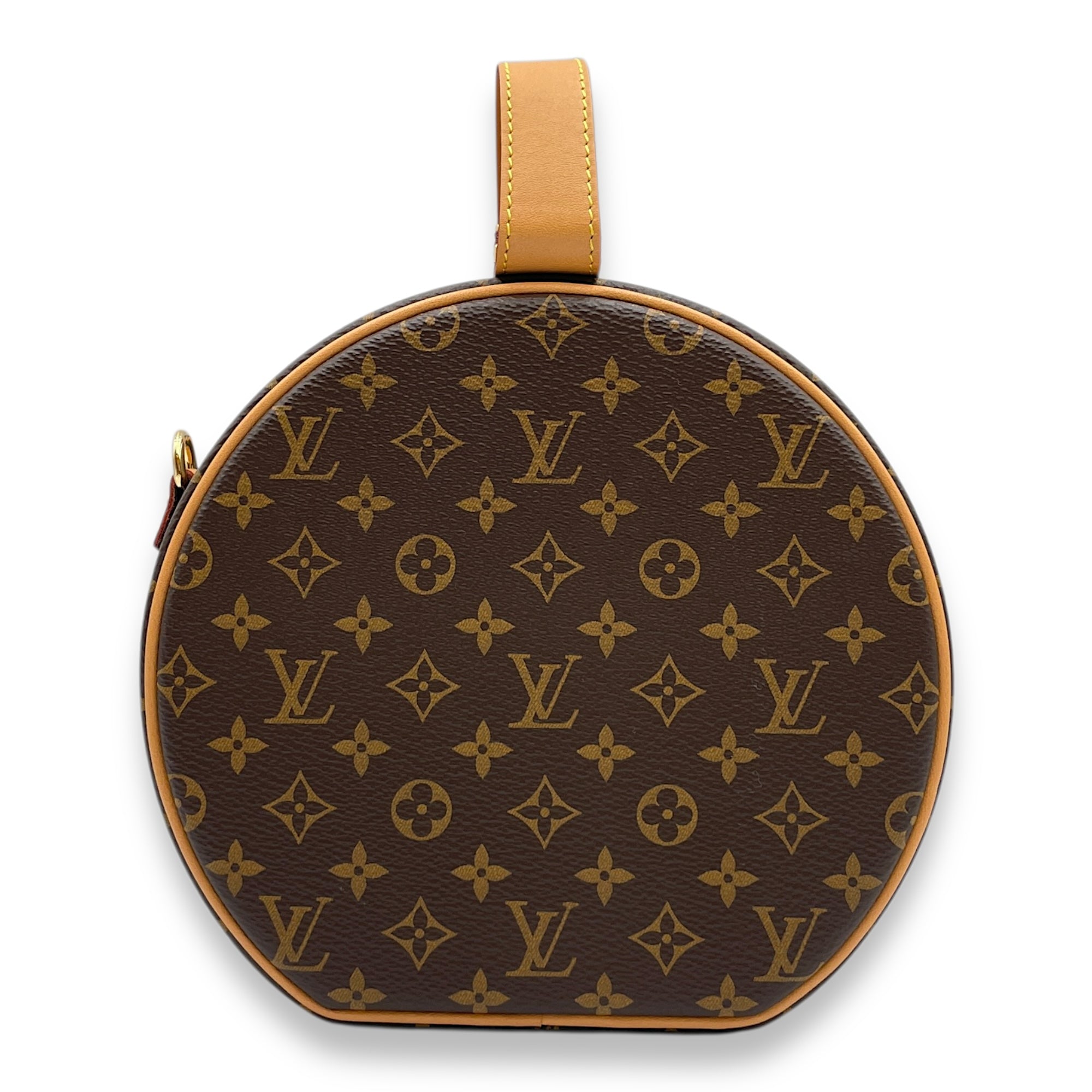 Petite Boite Chapeau Brown Monogram Crossbody Bag in Canvas, Gold hardware