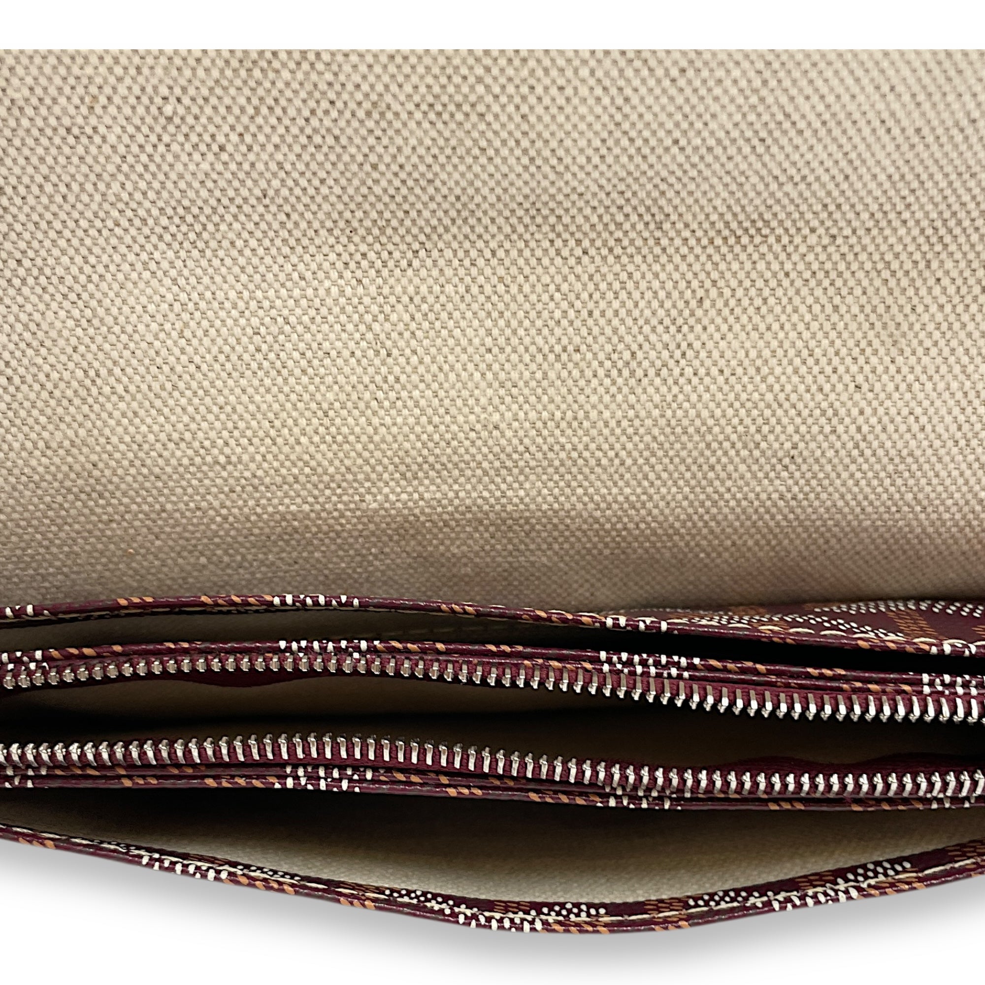 Plummet Pocket Wallet Red Crossbody Bag in Canvas, Silver hardware