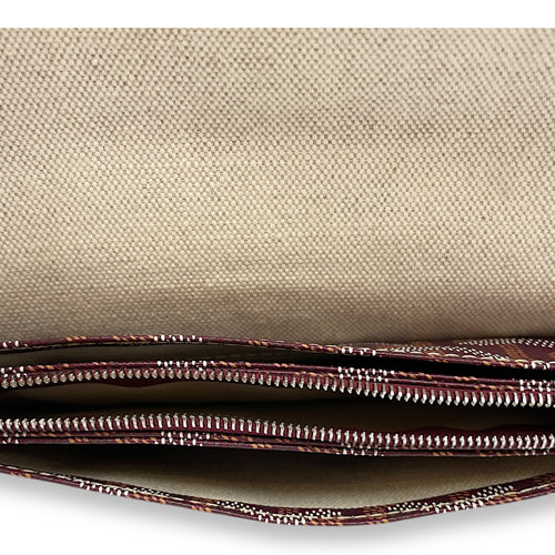 Plummet Pocket Wallet Red Crossbody Bag in Canvas, Silver hardware