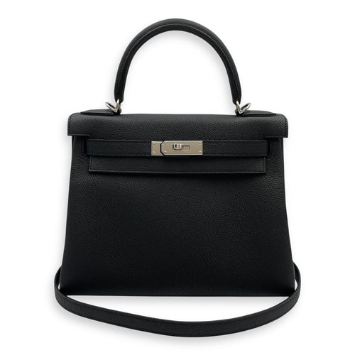 Kelly 28 Black in Togo, Palladium hardware