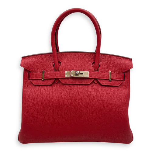 Birkin 30 Rouge Vif in Togo, Palladium hardware