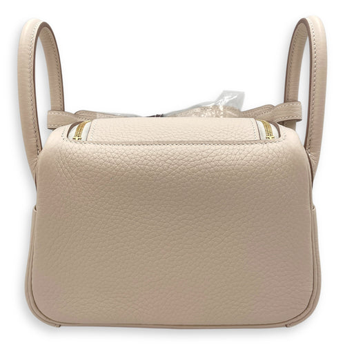 Lindy II Mini Craie in Clemence, Gold hardware
