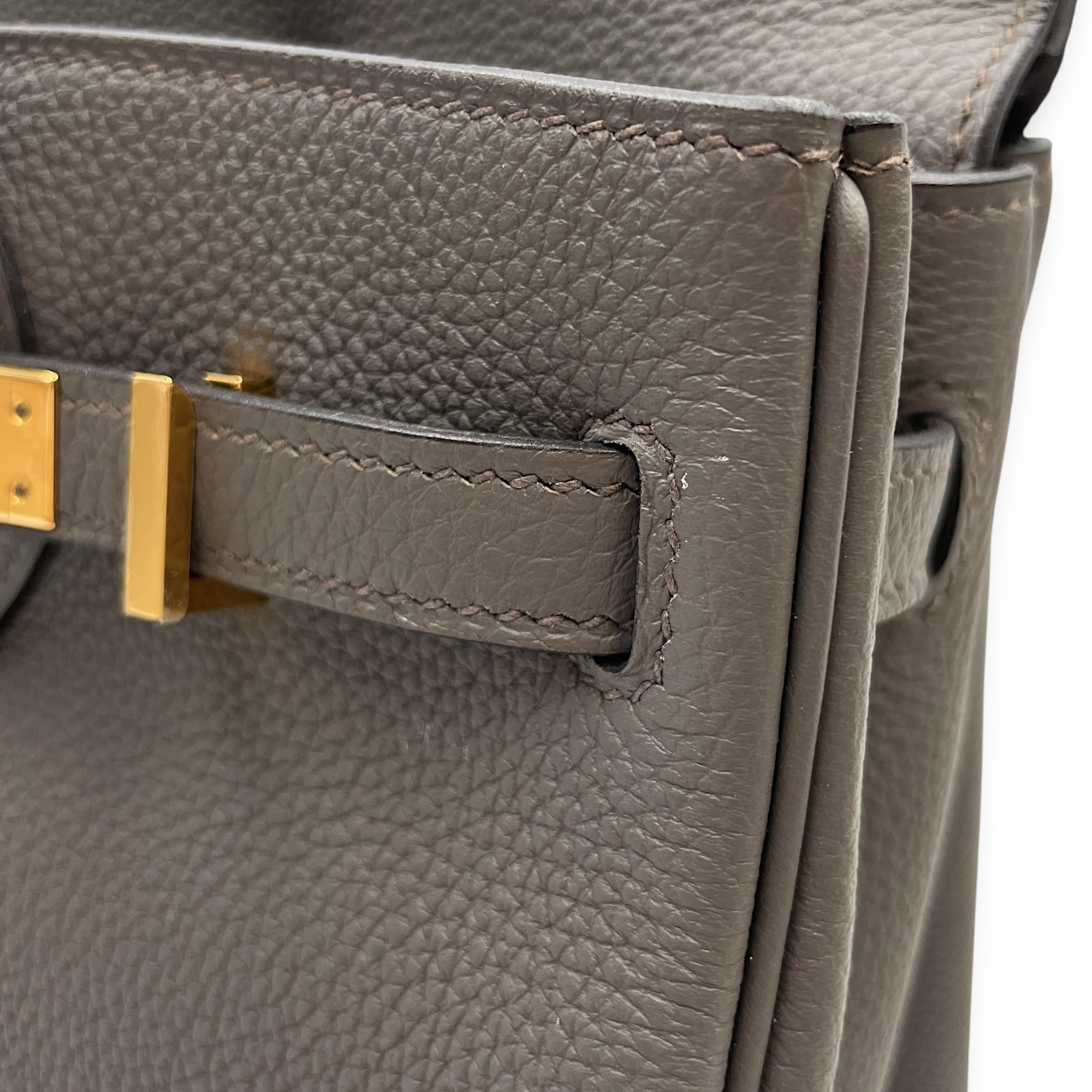 Birkin 25 Etain in Togo, Gold hardware