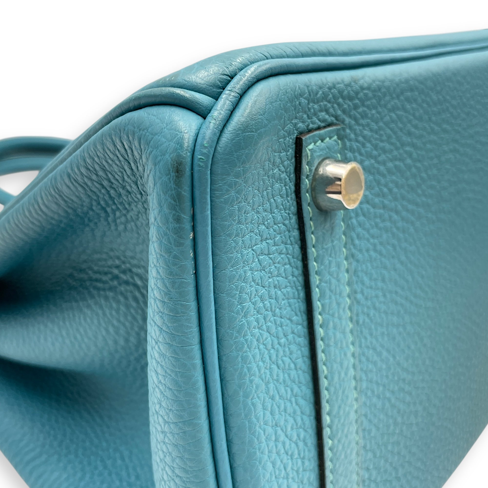 Birkin 30 Turquoise in Togo, Palladium hardware