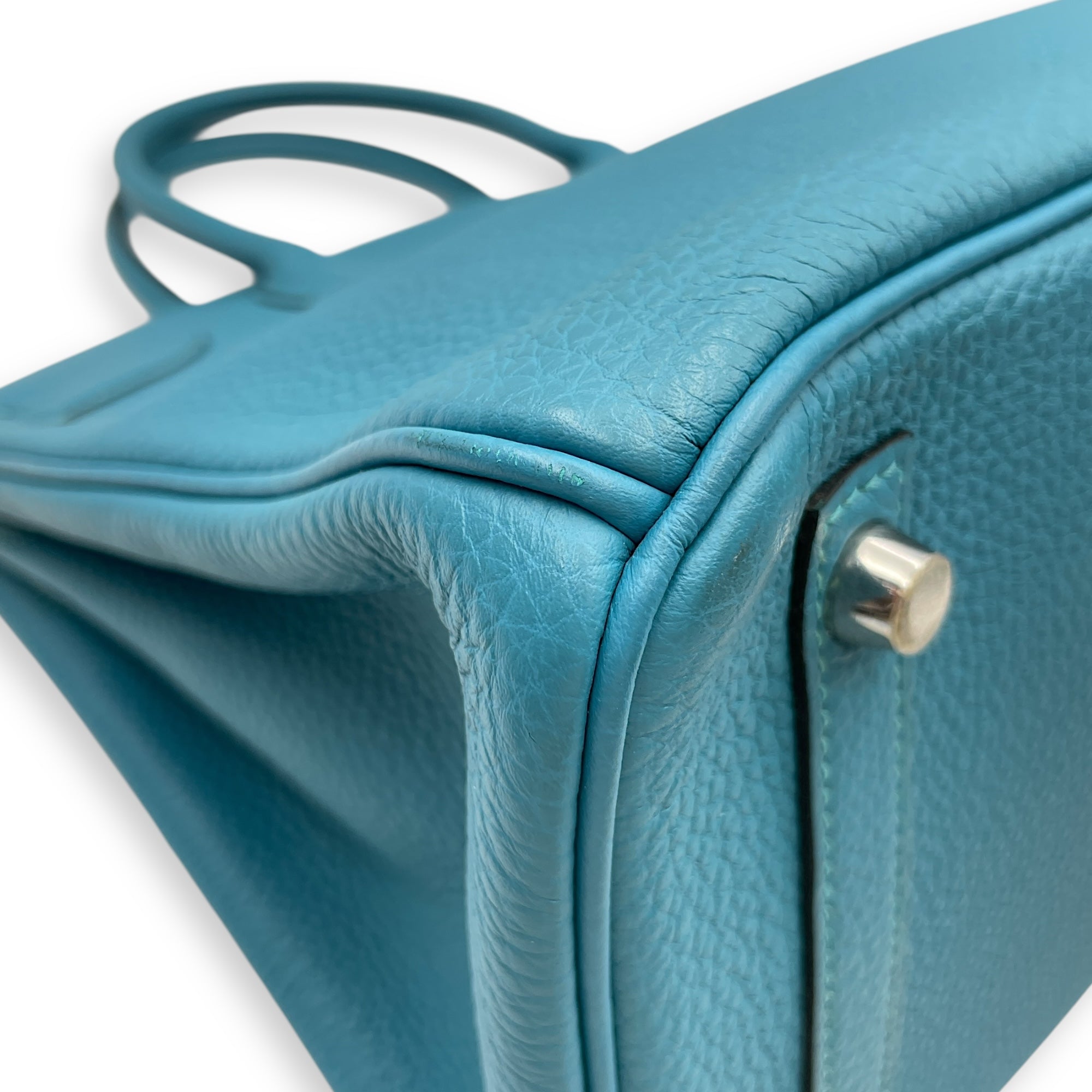 Birkin 30 Turquoise in Togo, Palladium hardware