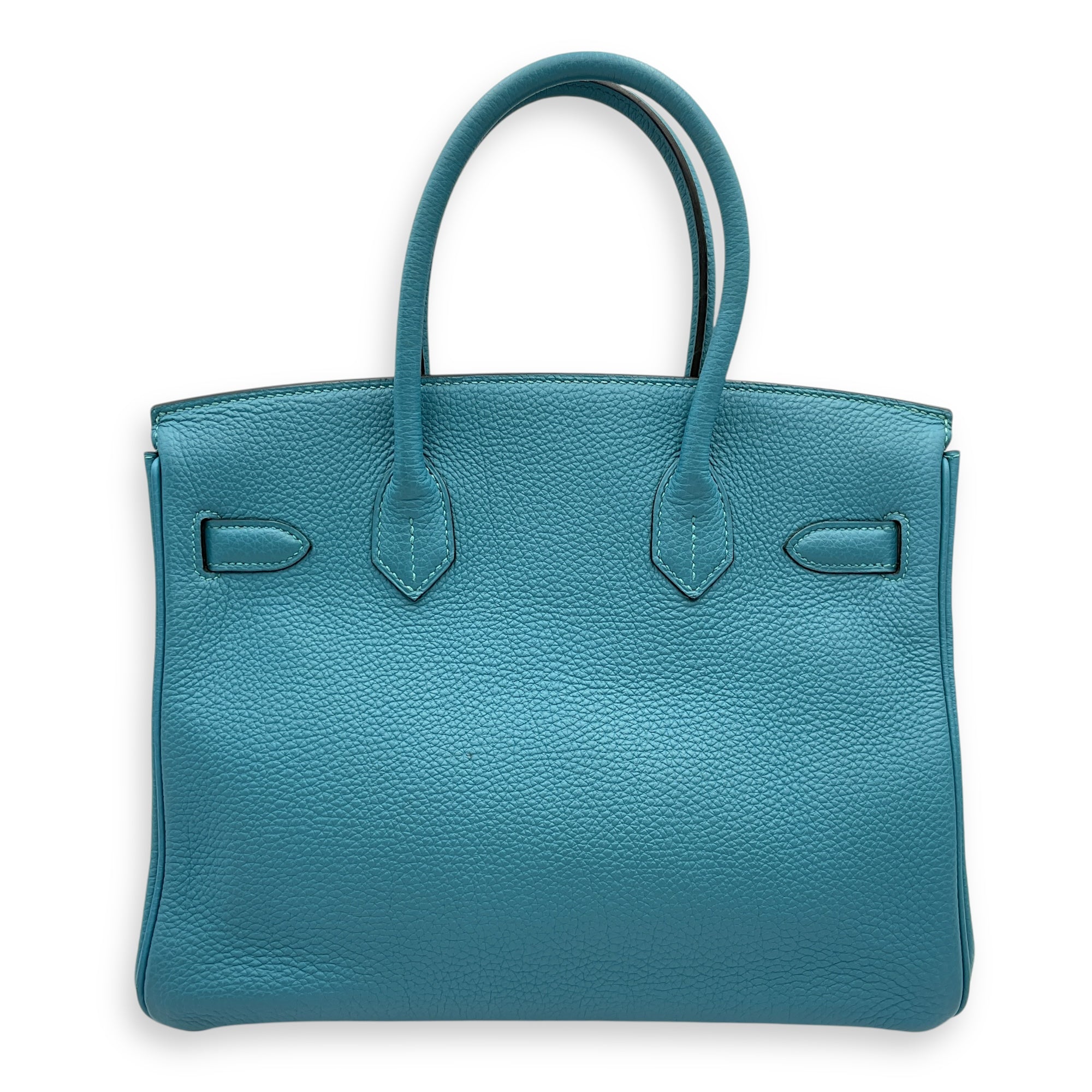Birkin 30 Turquoise in Togo, Palladium hardware