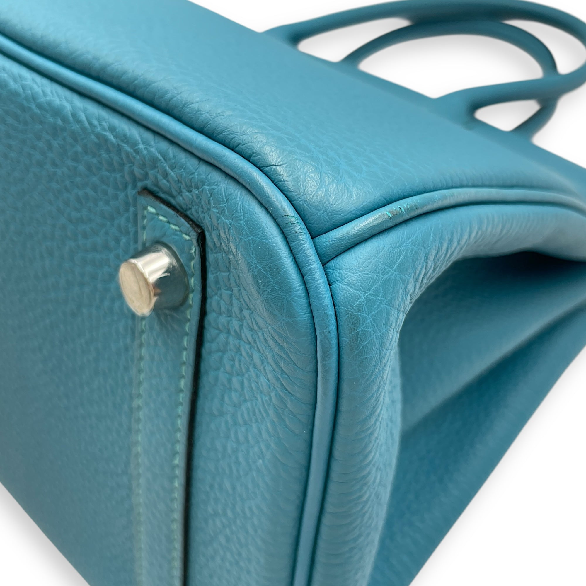 Birkin 30 Turquoise in Togo, Palladium hardware