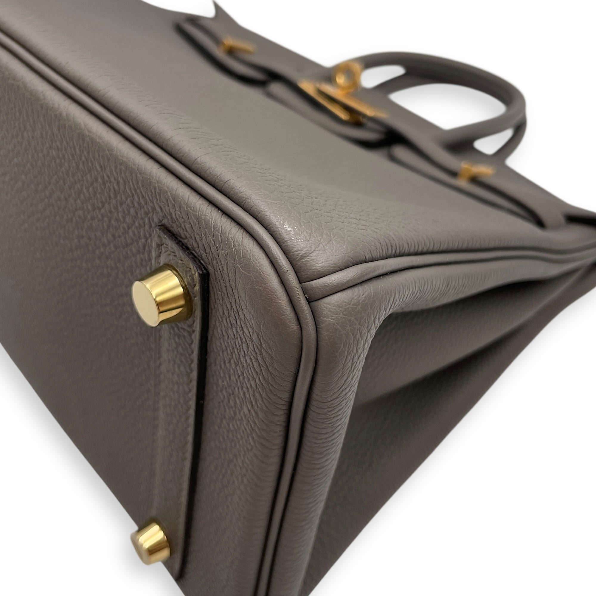 Birkin 25 Etain in Togo, Gold hardware