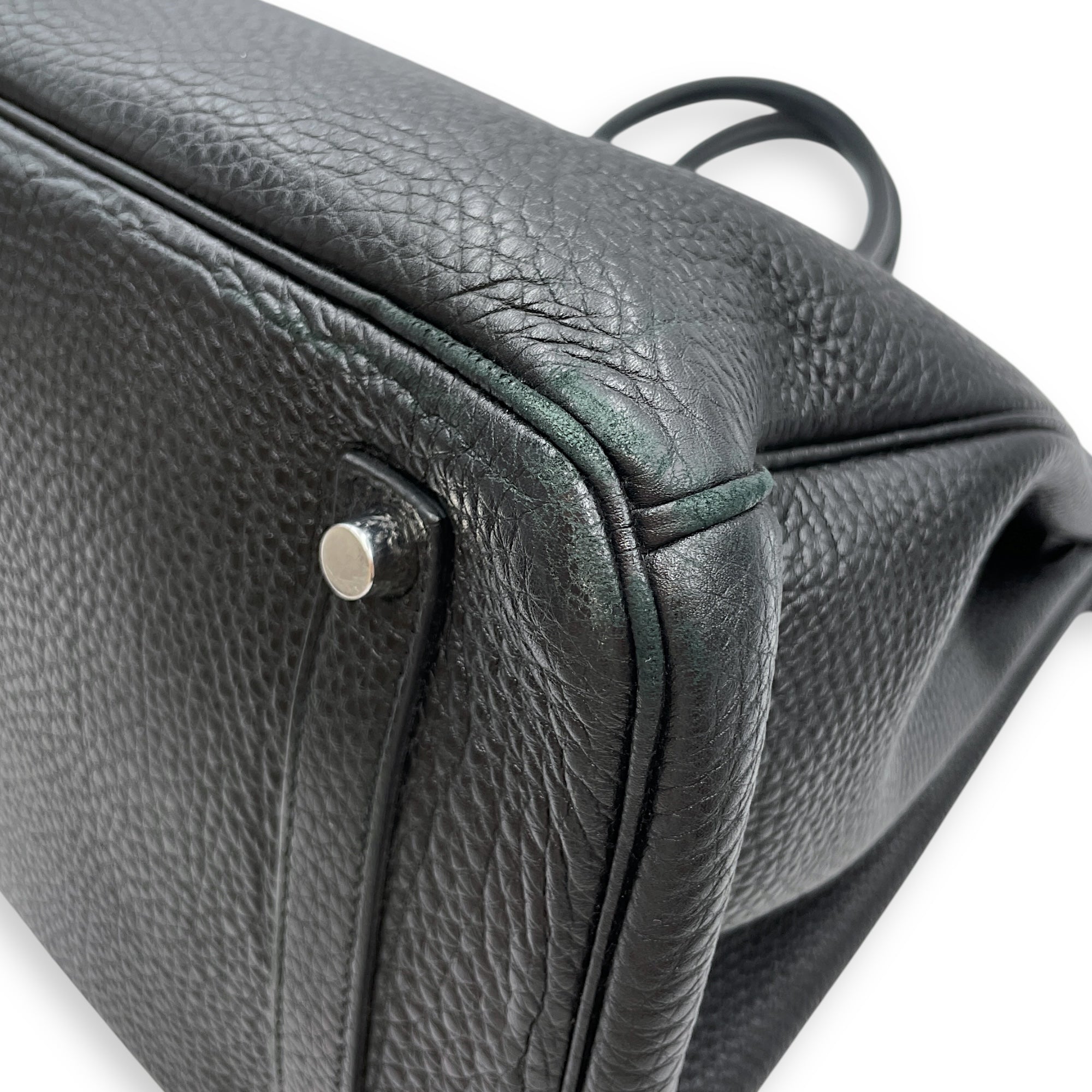 Birkin 35 Black in Togo, Palladium hardware