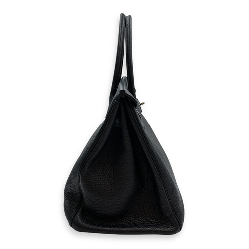 Birkin 35 Black in Togo, Palladium hardware