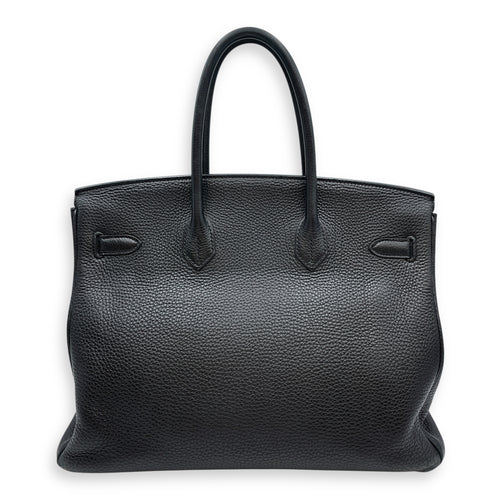 Birkin 35 Black in Togo, Palladium hardware
