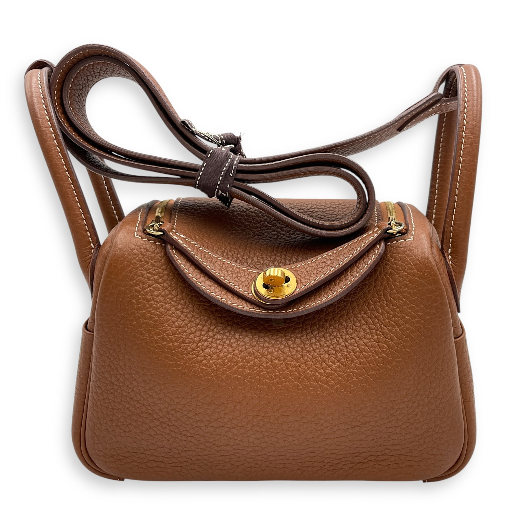 Lindy Mini Gold in Clemence, Gold hardware