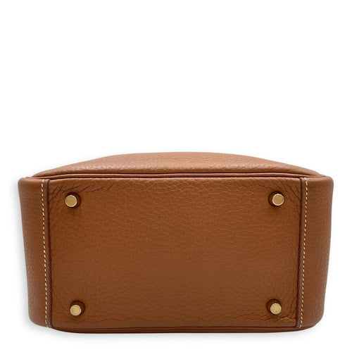 Lindy Mini Gold in Clemence, Gold hardware