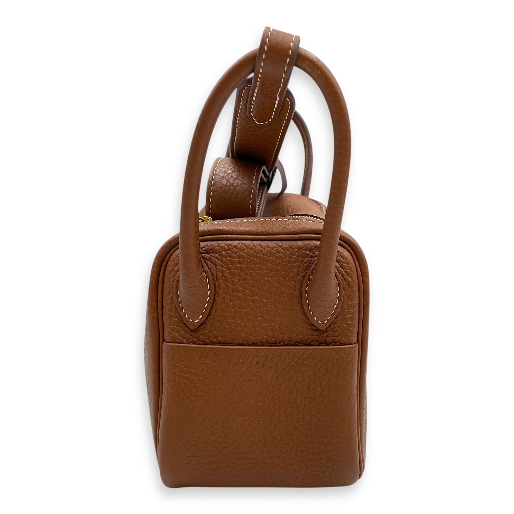 Lindy Mini Gold in Clemence, Gold hardware