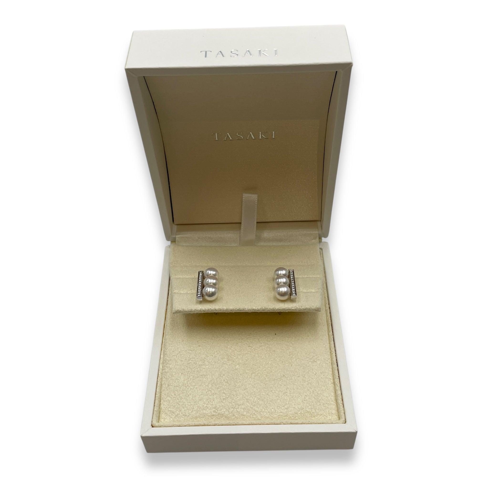 Balance Neo Diamonds Pave Earrings in White Gold Hadware