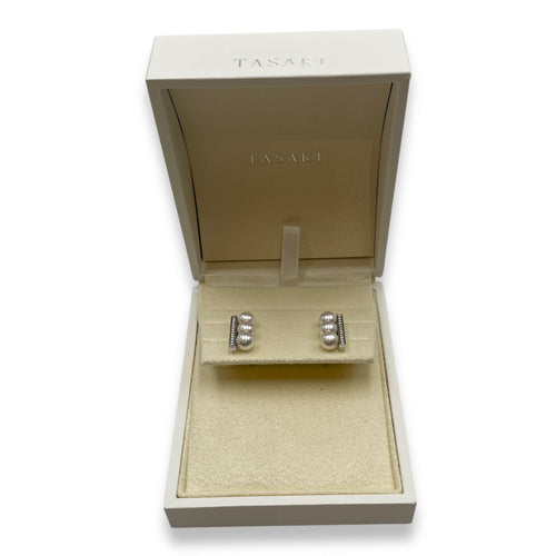 Balance Neo Diamonds Pave Earrings in White Gold Hadware