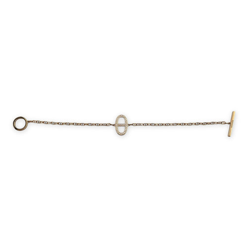 Chaine D'ancre Contour SH Bracelet in 33 Diamonds, 0.16 CT, Rose Gold Hardware