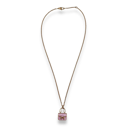 Constance Amulettes Pendant in 43 Pink Sapphires, 0.53 CT, Rose Gold hardware