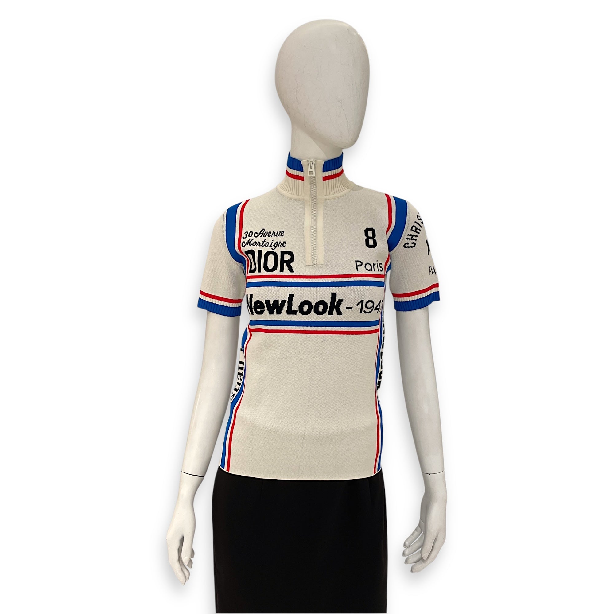 Knit Half Zip Top 34 White Ready-To-Wear