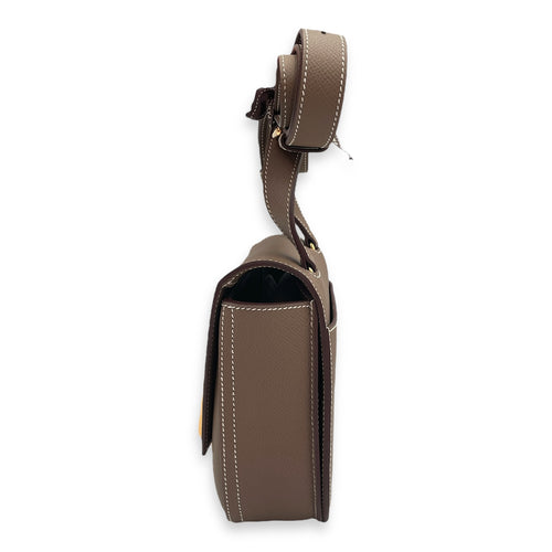Della Cavalleria Mini Etoupe in Epsom, Gold hardware