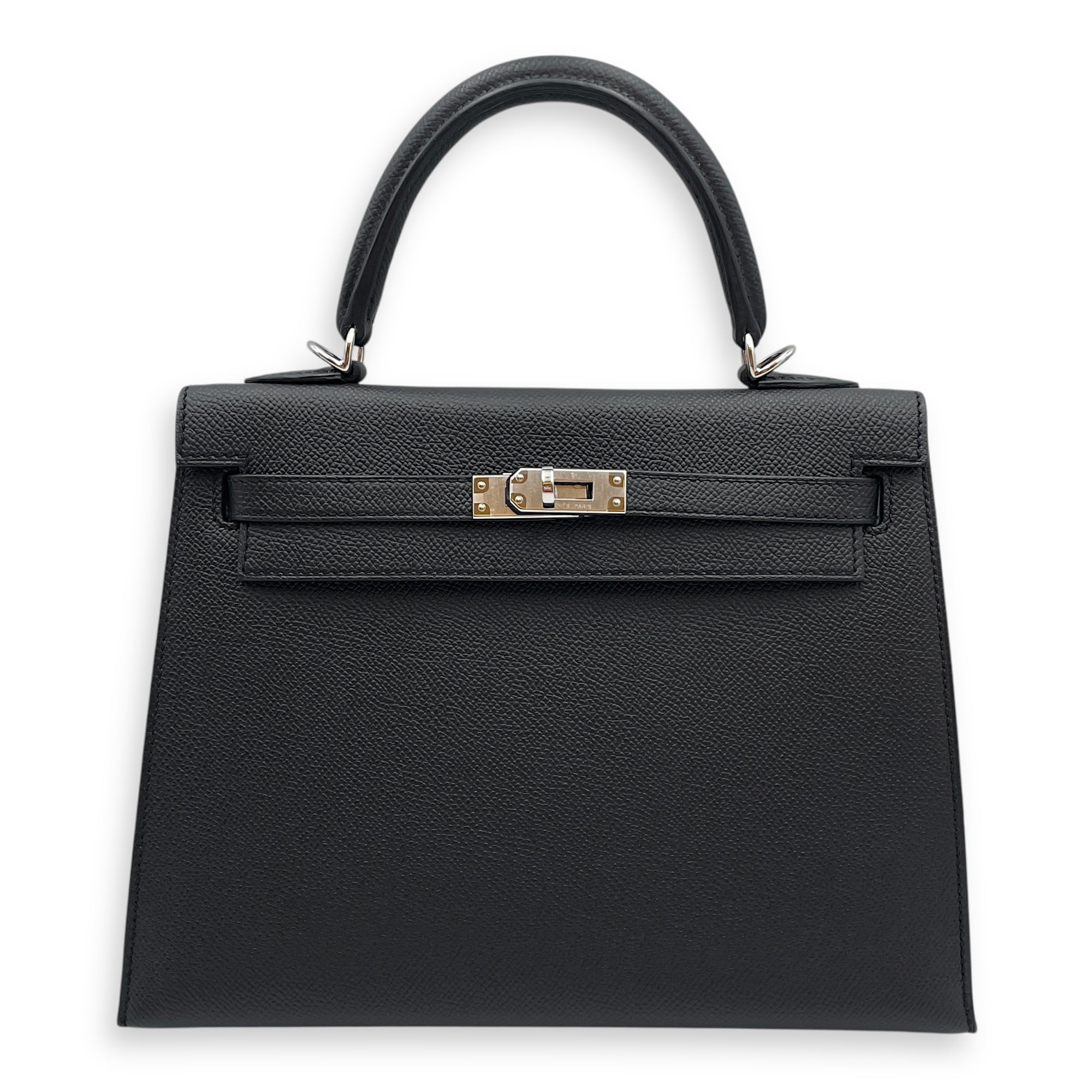 Sellier Kelly 25 Black in Epsom, Palladium hardware