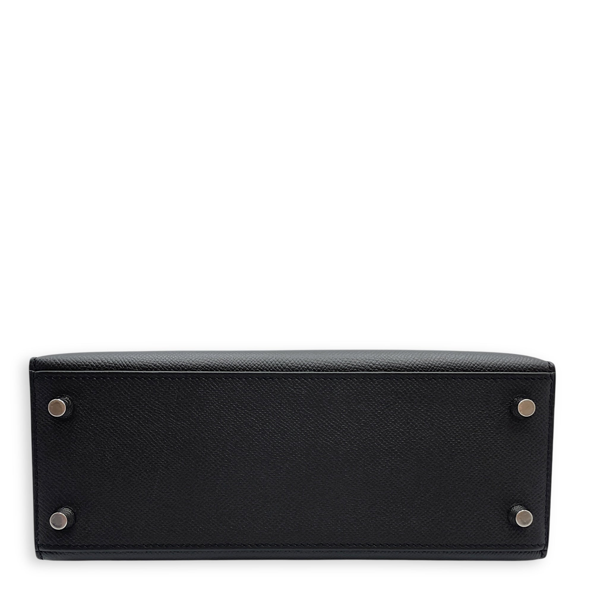 Sellier Kelly 25 Black in Epsom, Palladium hardware